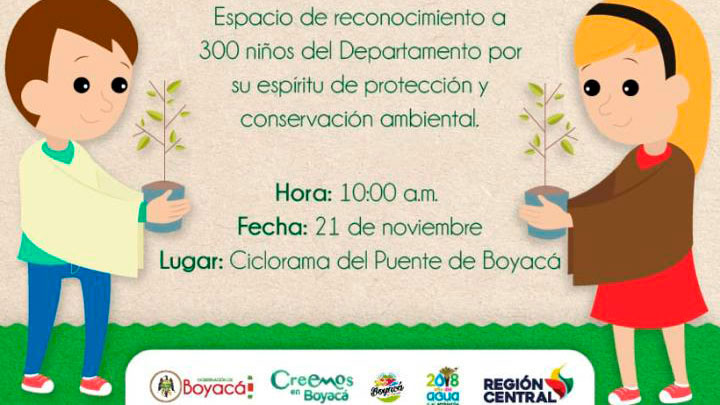 Reconocimiento a niños y niñas por su protección al medio a ambiente