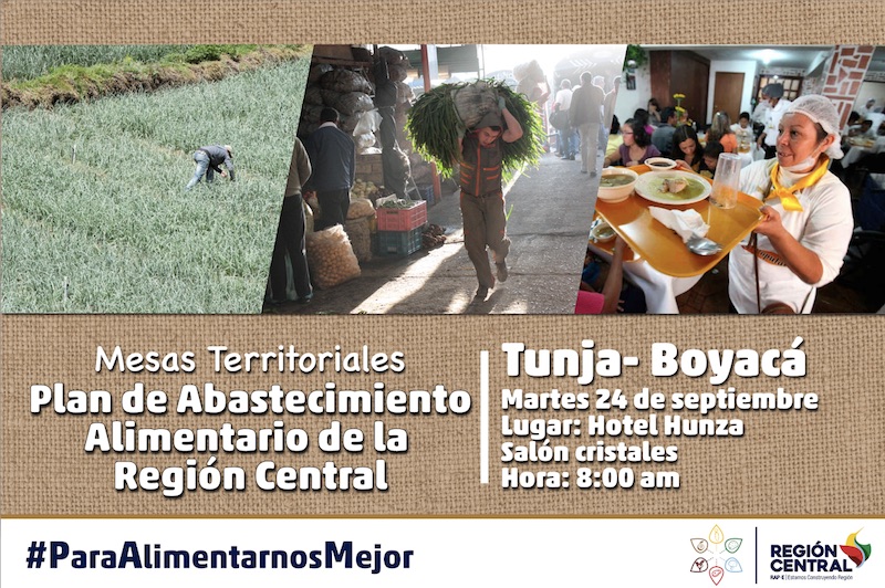 Convocatoria para productores, gremios y transportadores de alimentos en Boyacá