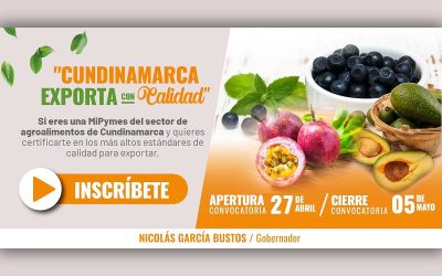 ABIERTA CONVOCATORIA ‘CUNDINAMARCA EXPORTA CON CALIDAD’