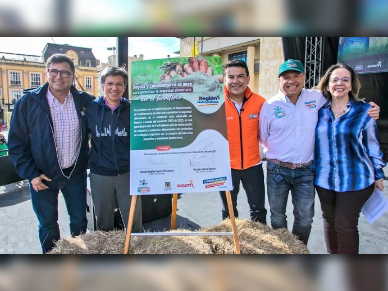 Se entregarán canastas con alimentos a población vulnerable de Bogotá, gracias a un convenio entre la Gobernación y el Distrito