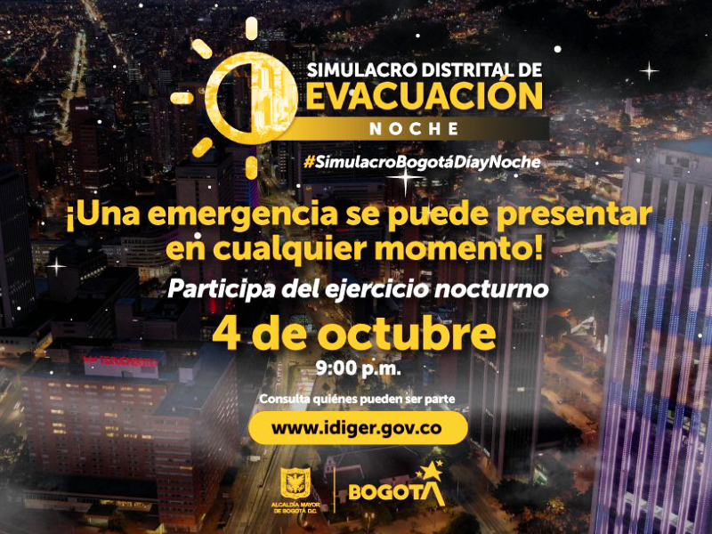 ¿Cómo participar en el Simulacro Distrital de Evacuación del 4 de octubre?