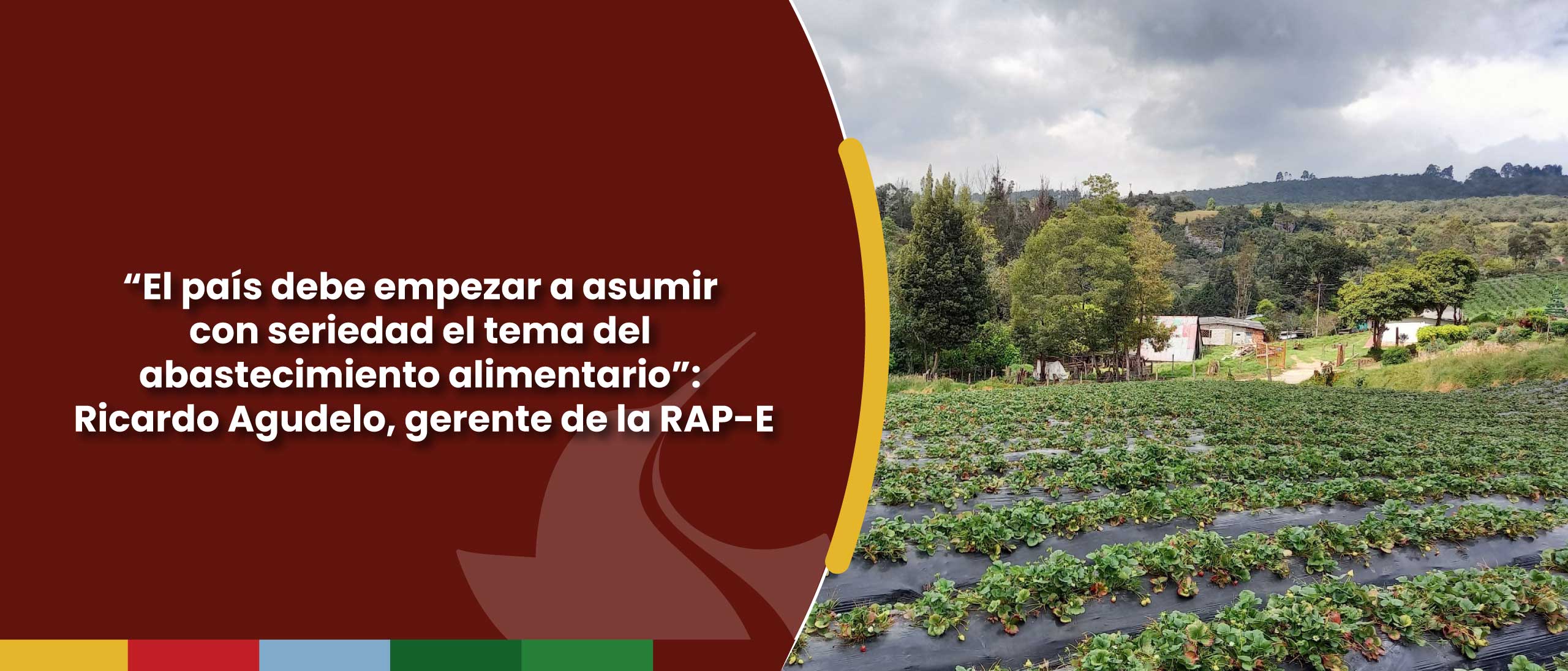 “El país debe empezar a asumir con seriedad el tema del abastecimiento alimentario”: Ricardo Agudelo, gerente de la RAP-E