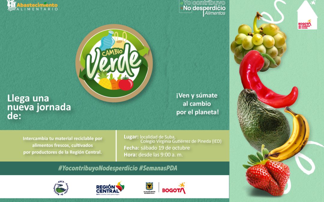 Intercambio de reciclaje por alimentos frescos en Bogotá